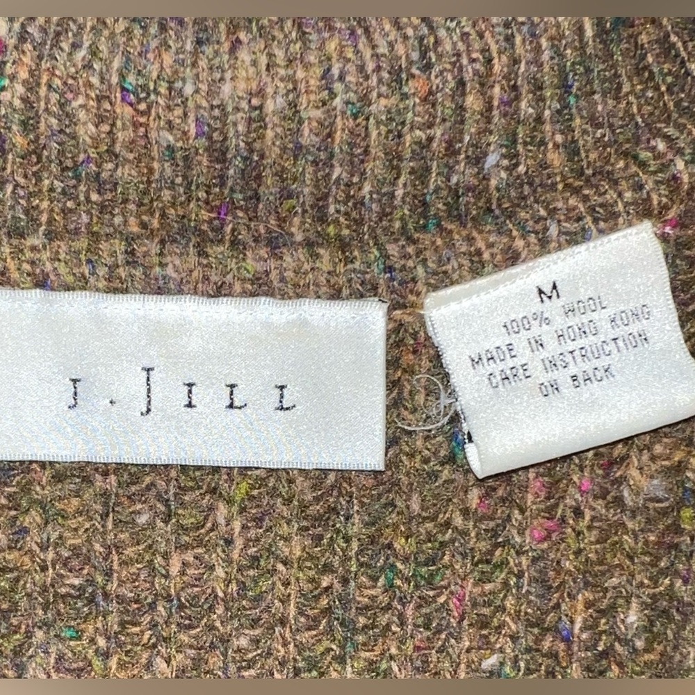 J. Jill Brown Ribbed Knit Button-Front Jacket - Picture 3 of 5